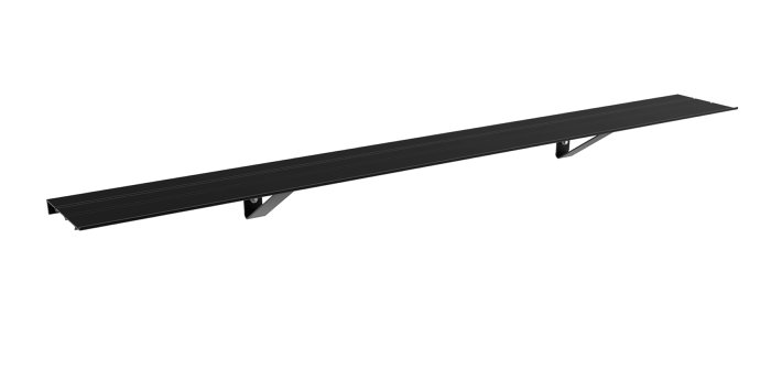 Hylla Växthus Svart 1,22 x 0,15 m Vitavia